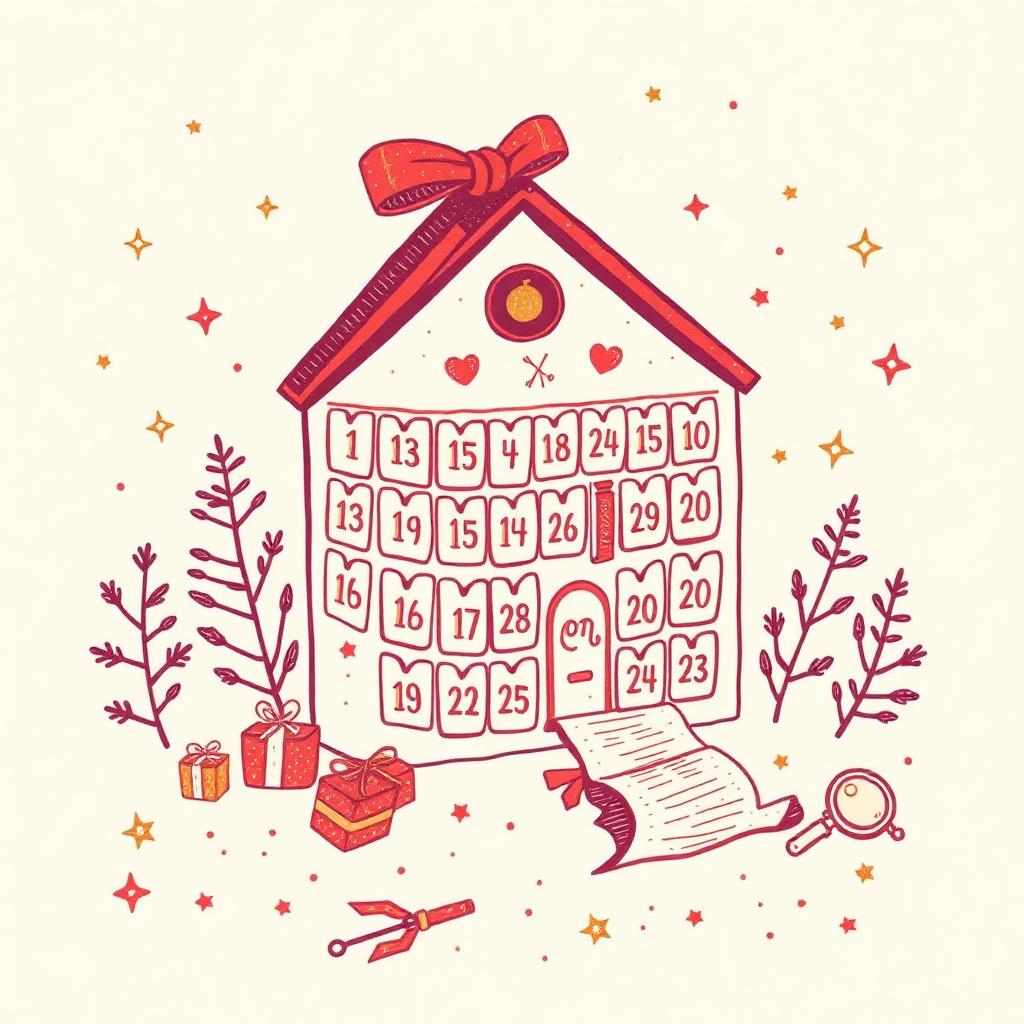 A Wrapped Story adventure calendar with numbered boxes and challenge cards